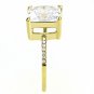 DA172 - IP Gold(Ion Plating) Stainless Steel Ring with AAA Grade CZ in Clear