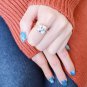 DA172 - IP Gold(Ion Plating) Stainless Steel Ring with AAA Grade CZ in Clear