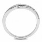 DA234 - High polished (no plating) Stainless Steel Ring with AAA Grade CZ in Clear