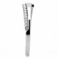 DA234 - High polished (no plating) Stainless Steel Ring with AAA Grade CZ in Clear