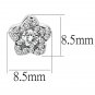 DA297 - High polished (no plating) Stainless Steel Earrings with AAA Grade CZ in Clear Default Title