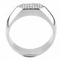 DA302 - No Plating Stainless Steel Ring with AAA Grade CZ in Clear