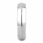 DA302 - No Plating Stainless Steel Ring with AAA Grade CZ in Clear
