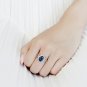 DA349 - High polished (no plating) Stainless Steel Ring with Top Grade Crystal in Montana