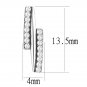 DA369 - High polished (no plating) Stainless Steel Earrings with AAA Grade CZ in Clear Default Title