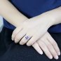DA385 - High polished (no plating) Stainless Steel Ring with AAA Grade CZ in Amethyst