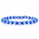 Dark Blue Cats Eye Beaded Stretch Bracelet B5020LBL