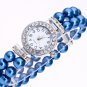 Delicate Small Dial Casual Watch With Round Diamond Decoration pink