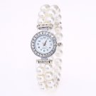 Delicate Small Dial Casual Watch With Round Diamond Decoration red