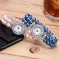Delicate Small Dial Casual Watch With Round Diamond Decoration Royal blue