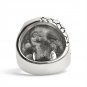 Detailed Cracking Skull Stainless Steel Ring - SCR4081