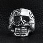 Detailed Cracking Skull Stainless Steel Ring - SCR4081