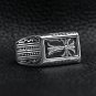 Detailed Cross Stainless Steel Ring - SCR2220