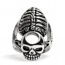 Detailed Skeleton Stainless Steel Ring - SCR3033