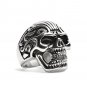 Detailed Skull Stainless Steel Ring - SCR4051