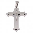 Detailed Stainless Steel CZ Cross Pendant - PDK0221 Default Title