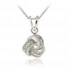 Diamond Accent Love Knot Necklace PBR13123