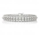 Diamond Accent Rectangle Link Bracelet BBR13195