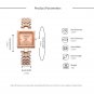 Diamond Ladies Quartz Watch Star Bracelet Fashion Combination Set Rose Gold + Bracelet