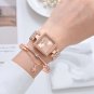 Diamond Ladies Quartz Watch Star Bracelet Fashion Combination Set silver + bracelet