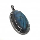 Diamond Pendant; LGemstone Jewelry Sterling Silver Pendant Gemstone Diamond Pendant Default Title