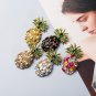 Diamond Pineapple Acrylic Earrings gold