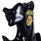 Diamond Pineapple Acrylic Earrings yellow