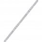 Dolce Giavonna Ladies .925 Sterling Silver Cubic Zirconia 4-mm Tennis Bracelet Default Title