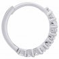 Dolce Giavonna Sterling Silver CZ Hoop Earrings Default Title