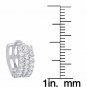 Dolce Giavonna Sterling Silver CZ Hoop Earrings Default Title