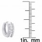 Dolce Giavonna Sterling Silver CZ Hoop High Polish Earrings Default Title