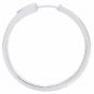 Dolce Giavonna Sterling Silver CZ Two Row Hoop Earrings Default Title