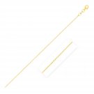 Double Extendable Cable Chain in 14k Yellow Gold (1.0mm)