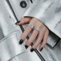 Ekegant Hollow Daisy Flower Geometry 925 Sterling Silver Adjustable Ring Rhodium