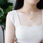 Elegant CZ Lucky Beads 925 Sterling Silver Necklace Yellow Gold