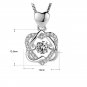 Elegant CZ Twisted Heart 925 Sterling Silver DIY Pendant Silver