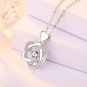 Elegant CZ Twisted Heart 925 Sterling Silver DIY Pendant Silver