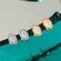 Elegant Oval Created Opal 925 Sterling Silver Stud Earrings Silver