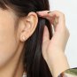 Elegant Oval Created Opal 925 Sterling Silver Stud Earrings Silver