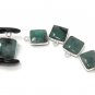 Emerald Charms; Gemstone Charms; Sterling Silver CharmsBracelet Charms 14X11mm 1 Pc Default Title