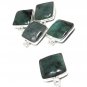 Emerald Charms; Gemstone Charms; Sterling Silver CharmsBracelet Charms 14X11mm 1 Pc Default Title