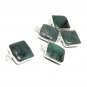 Emerald Charms; Gemstone Charms; Sterling Silver CharmsBracelet Charms 14X11mm 1 Pc Default Title