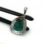 Emerald Diamond Pendant; NMay Birthstone Pendant Pave Diamond Pendant 1.10' x 0.75' Default Title