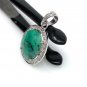 Emerald Diamond Pendant; NMay Birthstone Pendant Pave Diamond Pendant 1.15' x 0.75' Default Title