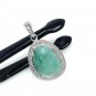 Emerald Diamond Pendant; NMay Birthstone Pendant Pave Diamond Pendant 1.20' x 0.70' Default Title