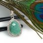 Emerald Diamond Pendant; NMay Birthstone Pendant Pave Diamond Pendant 1.20' x 0.70' Default Title