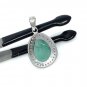 Emerald Diamond Pendant; NMay Birthstone Pendant Pave Diamond Pendant 1.20' x 0.70' Default Title