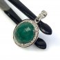 Emerald Diamond Pendant; NMay Birthstone Pendant Pave Diamond Pendant 1.20' x 0.75' Default Title