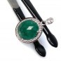 Emerald Diamond Pendant; NMay Birthstone Pendant Pave Diamond Pendant 1.20' x 0.75' Default Title