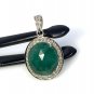 Emerald Diamond Pendant; NMay Birthstone Pendant Pave Diamond Pendant 1.20' x 0.75' Default Title